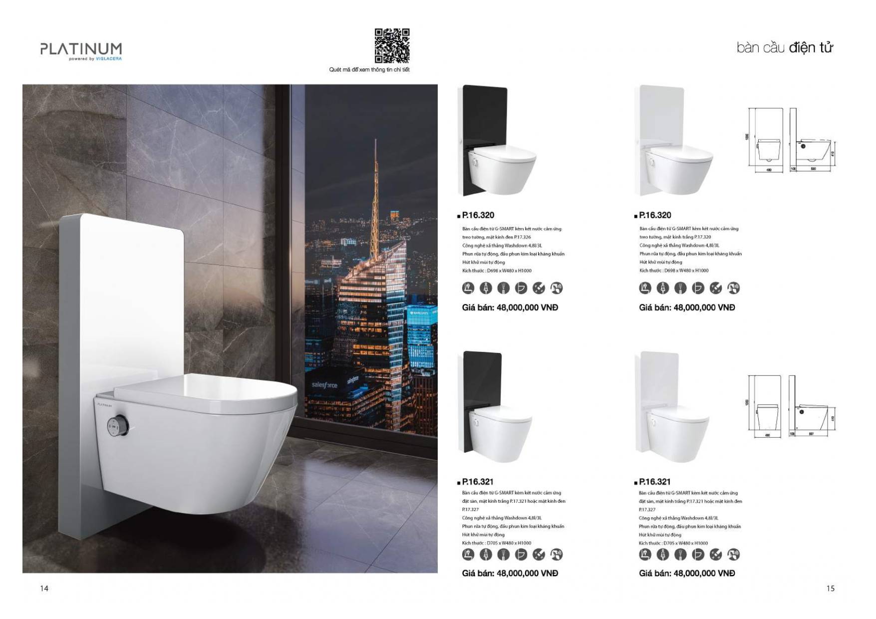 Thiết bị vệ sinh VIGLACERA PLATINUM Catalogue và Bảng giá mới nhất 2024 /Page 7